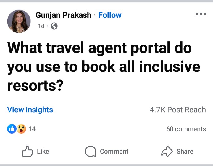 Real post from the group, example 4