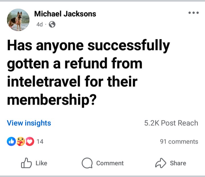 Real post from the group, example 8